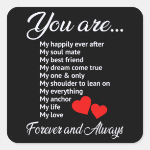 Love Valentine's Day Couples Heart Funny Gift Idea Square Sticker