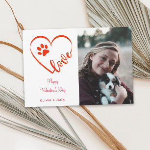 Love Valentines Day Dog Photo Holiday Card