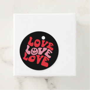 Love Valentine's Day Groovy Funny Holiday Favour Tags