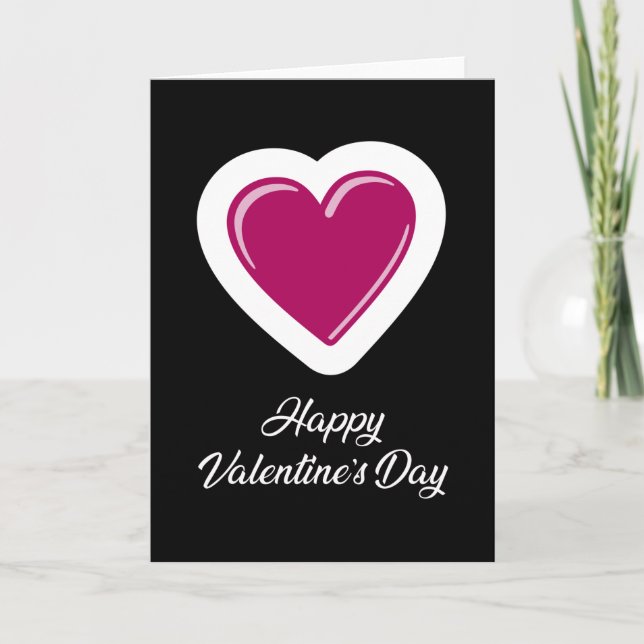 Love Valentine's Day Heart Couples Funny Gift Idea Card (Front)
