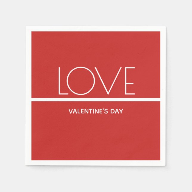 Love Valentines Day | Paper Napkin (Front)