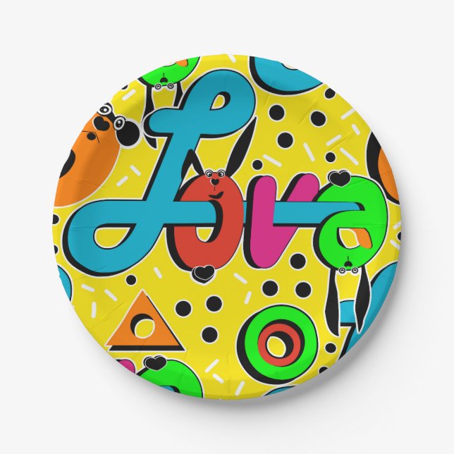 Love, Valentine's day Paper Plate (Front)