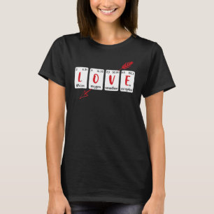 Love Valentines Day Periodic System Arrow Graphic T-Shirt
