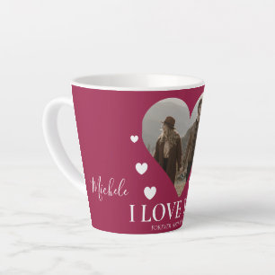 Love valentine's day Personalised Couples Photo Latte Mug