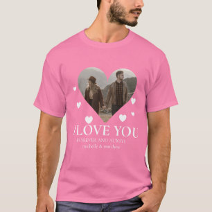 Love valentine's day Personalised Couples Photo T-Shirt