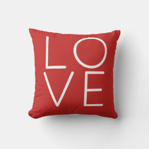 LOVE Valentines day red pillow