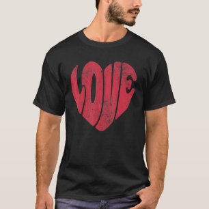 LOVE Valentine's Day Retro Groovy Love Valentine H T-Shirt