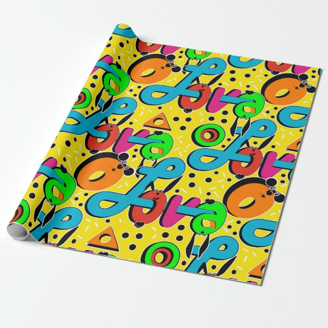 Love, Valentine's day Wrapping Paper (Unrolled)