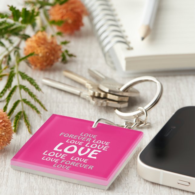 LOVE VALNTINE, BIRTHDAY GIFT BOYFRIEND, WIFE  KEYC KEY RING (Front Right)