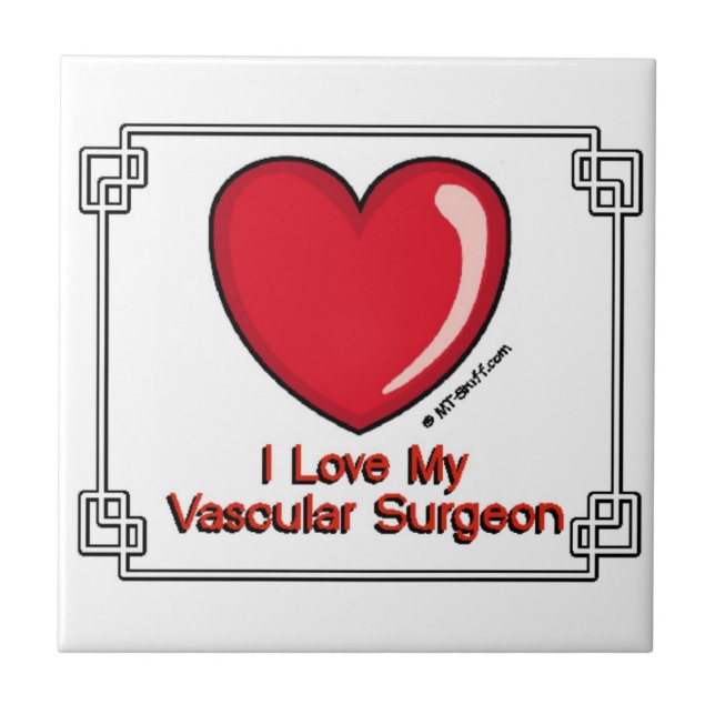 Love Vascular Surgeon Tile (Front)
