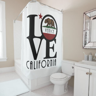 LOVE Venice California Shower Curtain