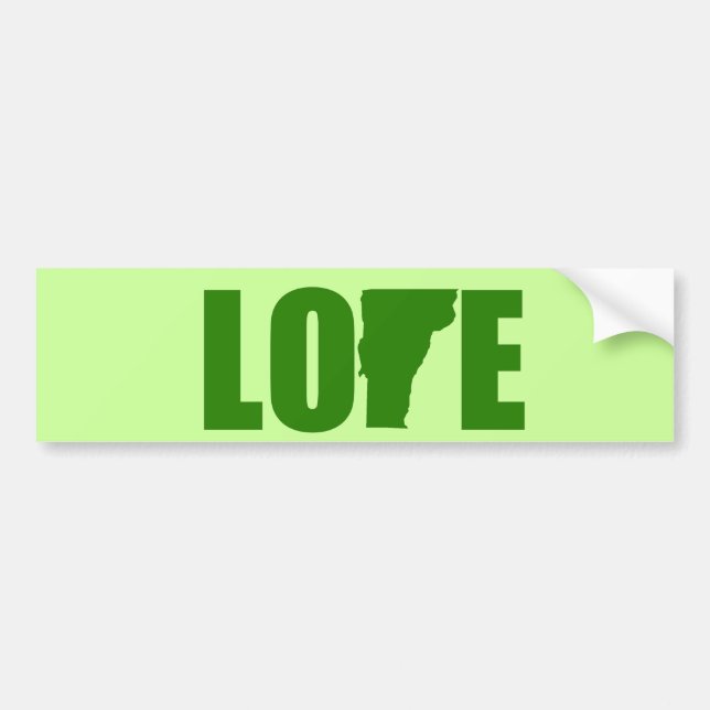 Love Vermont Bumper Sticker (Front)
