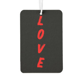 LOVE Vertical Typography Car Air Freshener