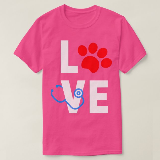 Love Veterinary Animal Medicine Veterinarian Vet T T-Shirt (Design Front)