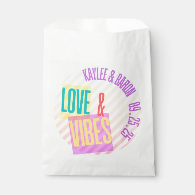 Love & Vibes Wedding Branding Favour Bags (Front)