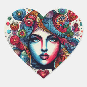 Love Vibrance Heart Sticker