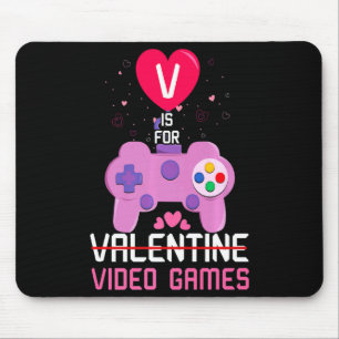 Love Video Game Gamer Gaming Hearts Day Happy Vale Mouse Pad