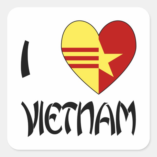 Love Vietnam Unity Square Sticker (Front)