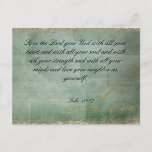 Love Vintage Bible Quote Postcard