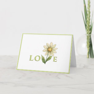 Love Vintage Daisy French Valentine's Day Holiday Card