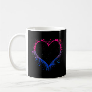 Love Vintage Heart Lgbt Bisexual Colours Gay Flag Coffee Mug