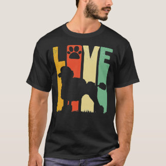 Love Vintage Poodle Dog T-Shirt
