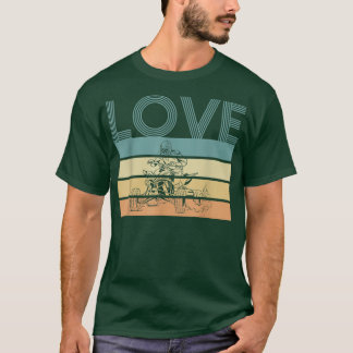 Love Vintage Retro Quad Bike Rider 1028 T-Shirt