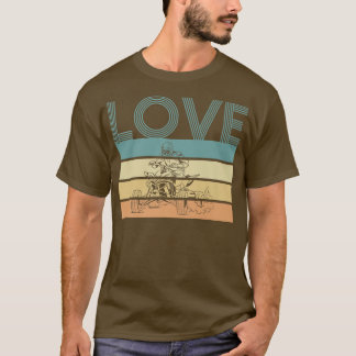 Love Vintage Retro Quad Bike Rider  759 T-Shirt