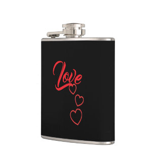 Love Vinyl Wrapped Flask