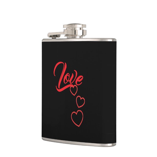 Love Vinyl Wrapped Flask (Left)