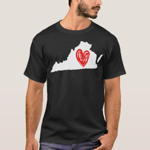 Love Virginia Heart Design Premium  T-Shirt