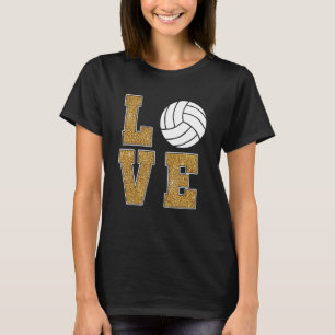 Love Volleyball Ball Sports Game Team Coach Traini T-Shirt