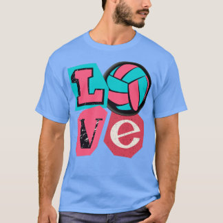 Love Volleyball Cute Design For Teen Volleyball Lo T-Shirt