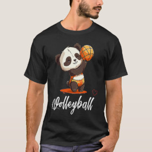 Love Volleyball Cute Volleyball Baby Panda T-Shirt