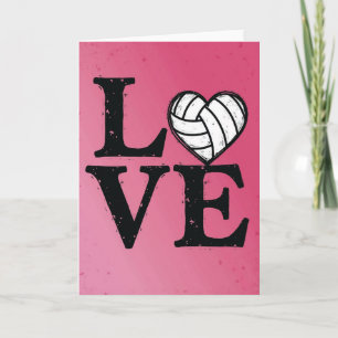 Love Volleyball Graphic Card