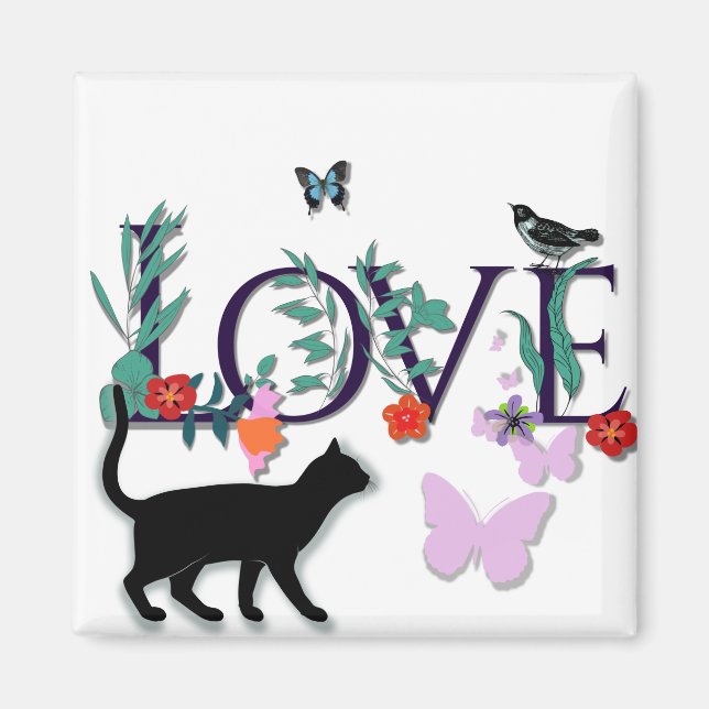 LOVE w/Cat Magnet (Front)