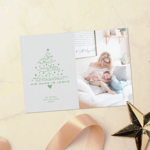 Love Was Born Tree Christmas Card