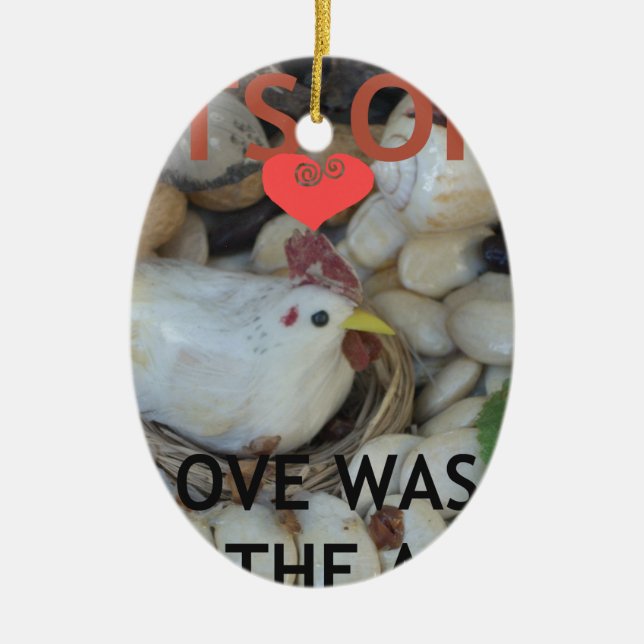 Love was in the Air Ceramic Tree Decoration (Front)