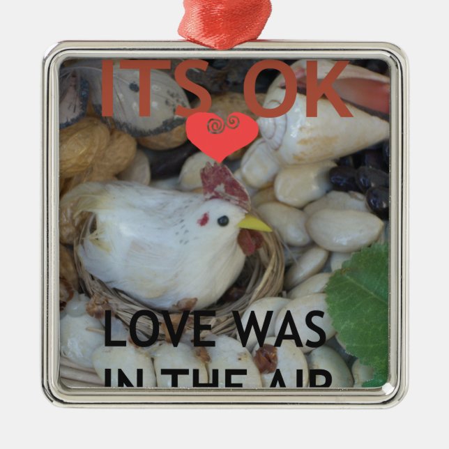 Love was in the Air Metal Tree Decoration (Front)
