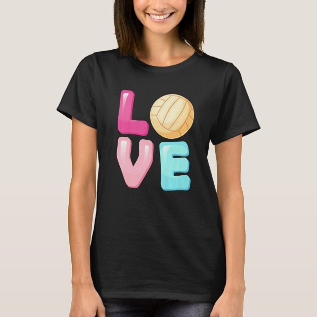 Love Water Polo Player Team Fan Girls Womens (Front)