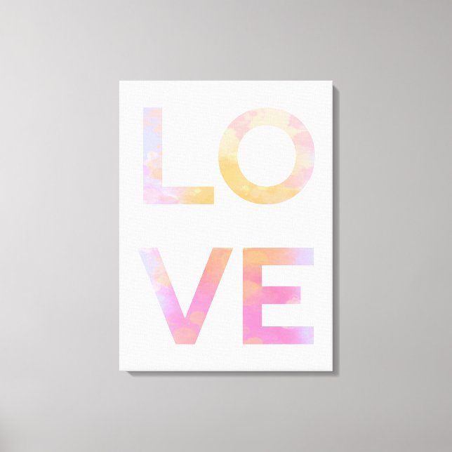 Love, Watercolor Canvas Print (Front)