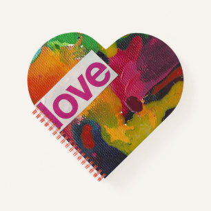 Love watercolor collage notebook