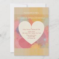 Love Watercolor Heart Invitation