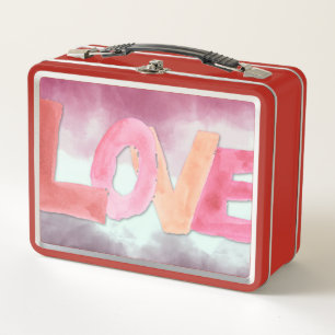 Love:WaterColor Lunch Box