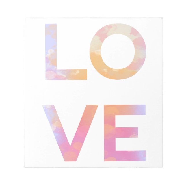Love, Watercolor Notepad (Front)