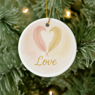 “Love” Watercolor Ornament