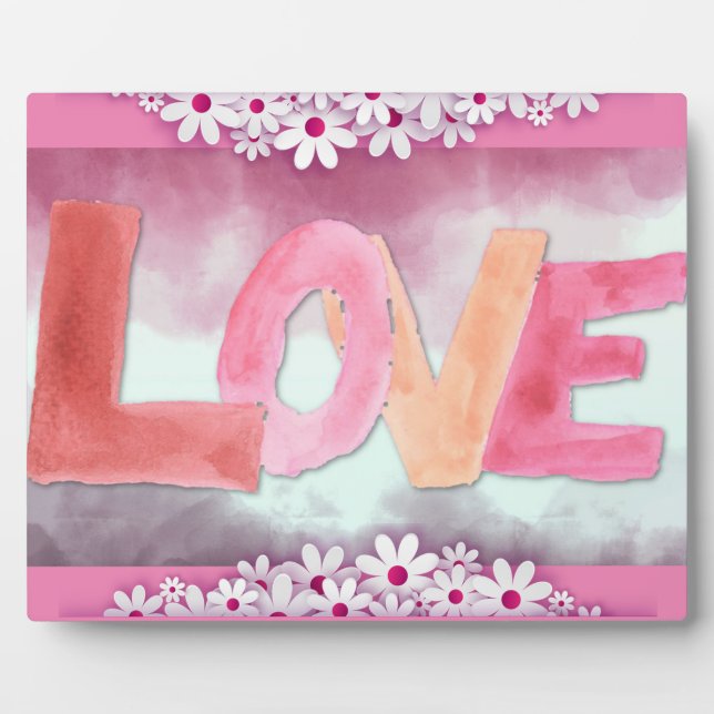 Love:WaterColor Plaque (Front)