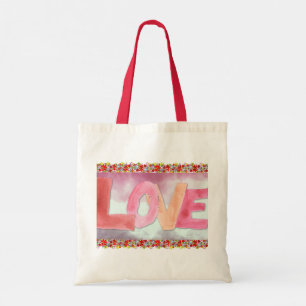 Love:WaterColor Tote Bag