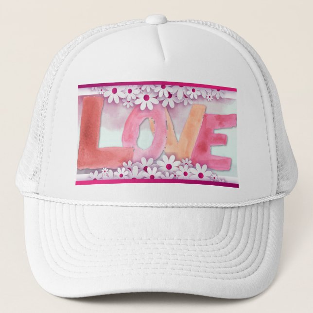 Love:WaterColor Trucker Hat (Front)