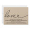 Love Wedding Invitation - Kraft Paper